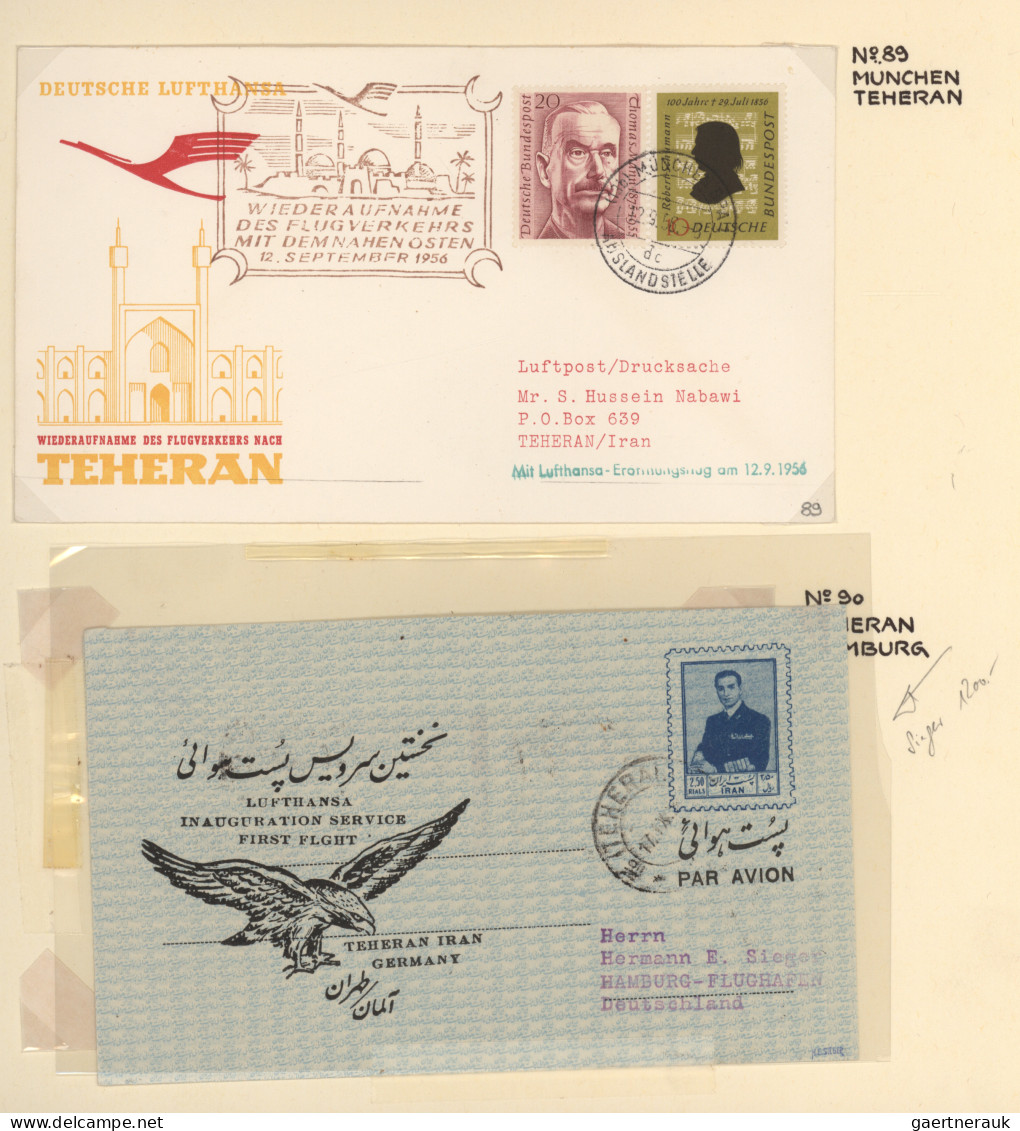 Air Mail - Germany: 1955/2011, LUFTHANSA, Immenser Bestand Eines Fleißigen Luftp - Poste Aérienne & Zeppelin