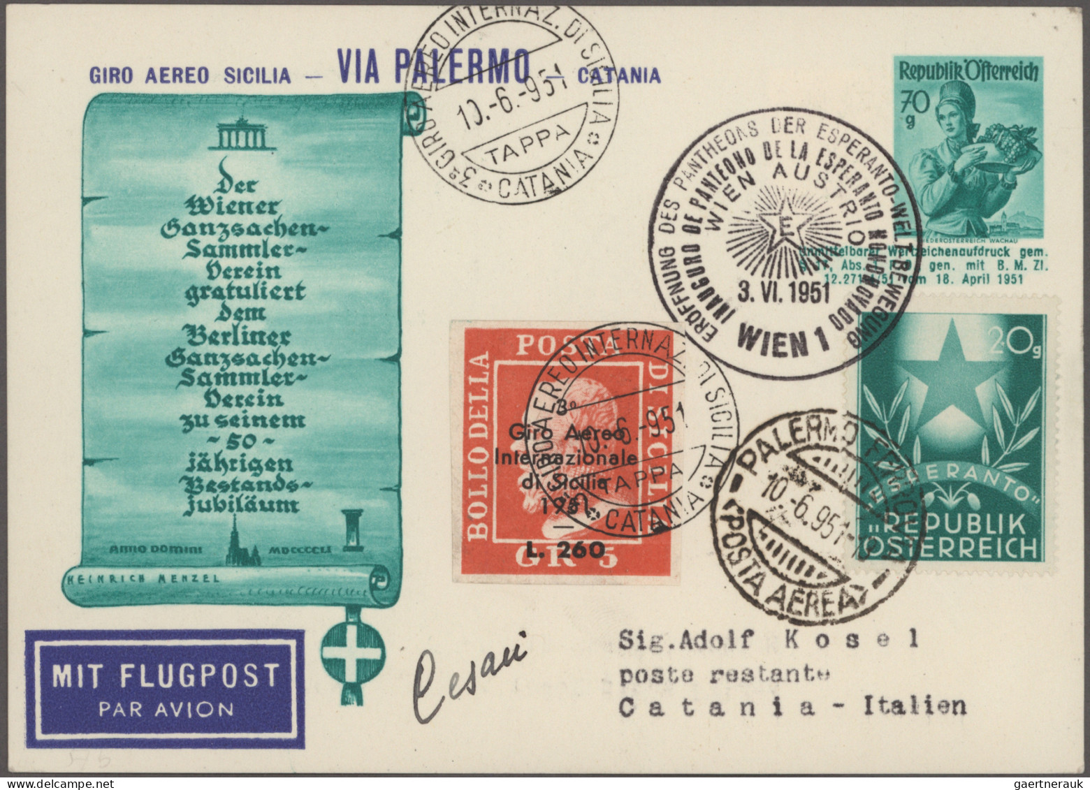 Airmail - Europe: 1958/1960, Sammlung von 167 Briefen und Karten AUSTRIA AIRLINE