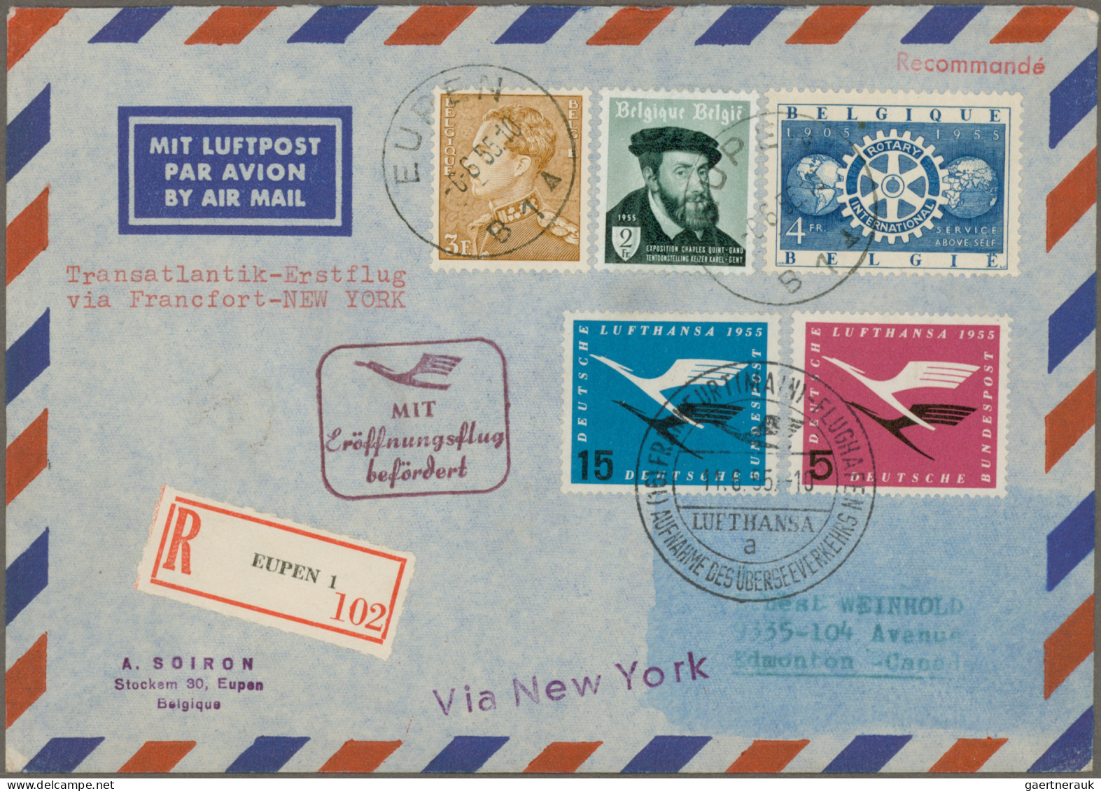 Air Mail: 1910/1980 (ca.), assortment of apprx. 144 covers/cards, incl. early Ze