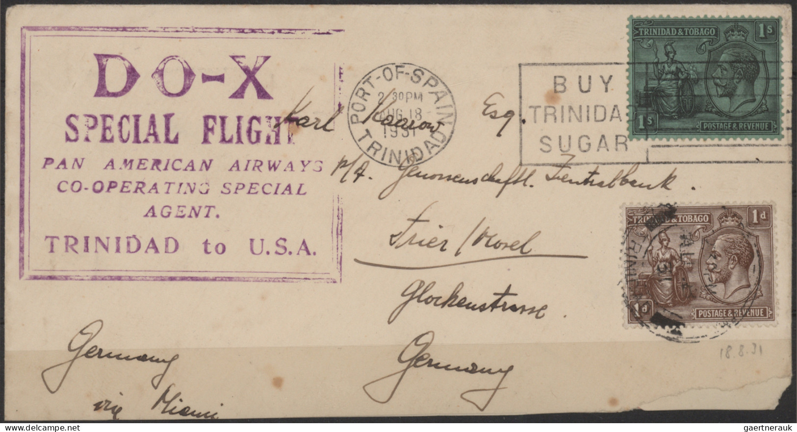 DO-X - air mail: 1931/1933, Posten mit 35 interessanten DO-X-Belegen, Schwerpunk