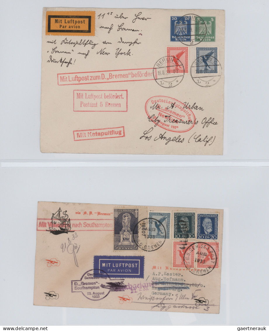 Skid Flight Mail: 1929/1937, Nord- Und Südatlantik, 1 Jahr Dt.Postflug Europa-Sü - Luft- Und Zeppelinpost