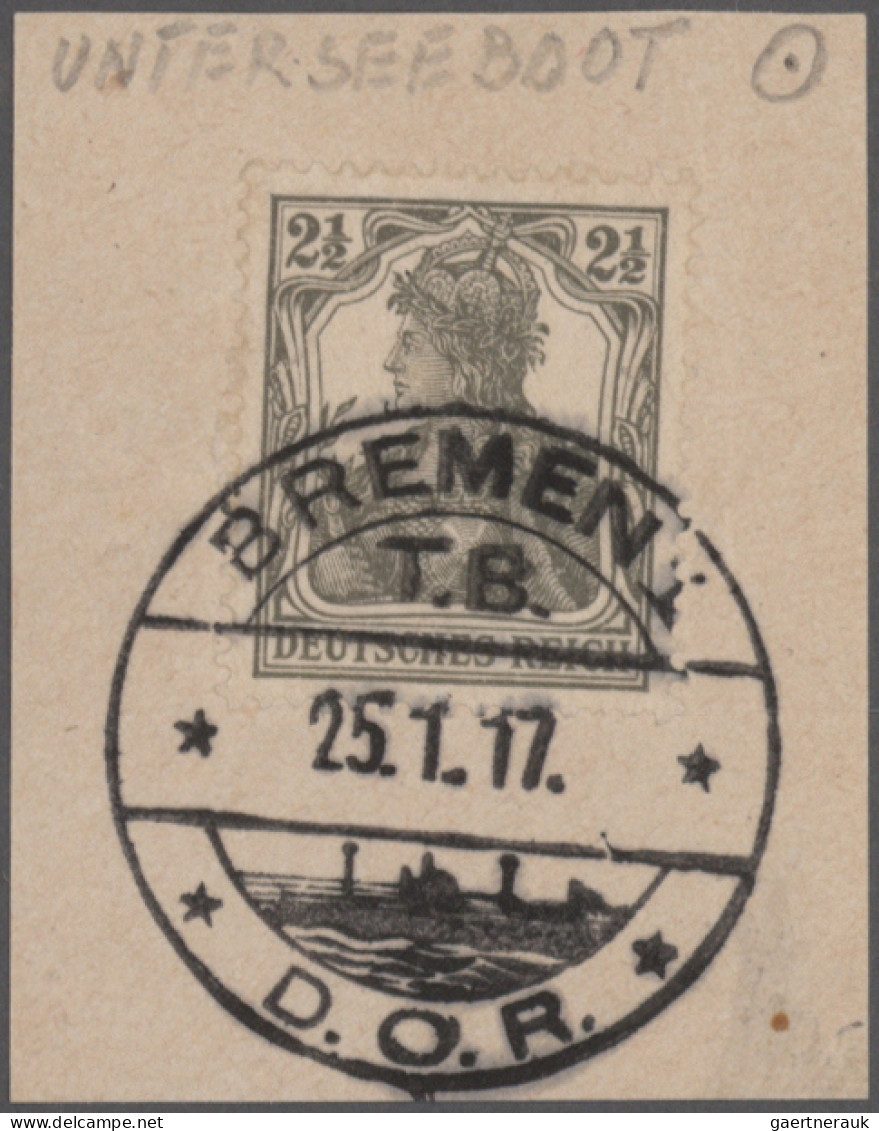 Bodensee Lake Mail: 1898/1917, Partie Von Vier Karten, Dabei Ovalstempel, Ra1 "S - Other & Unclassified