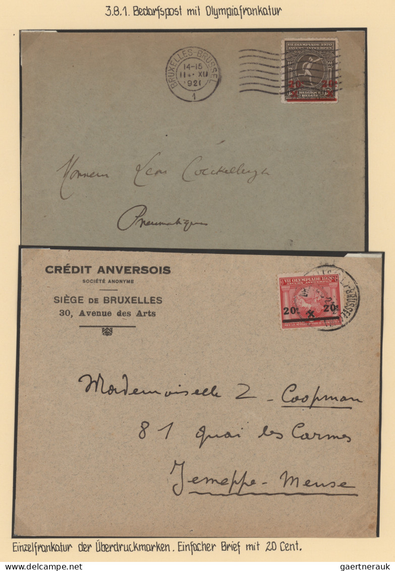 Thematics: Olympic Games: 1920, Olympic Games Antwerp, Collection Of 14 Covers/c - Autres & Non Classés