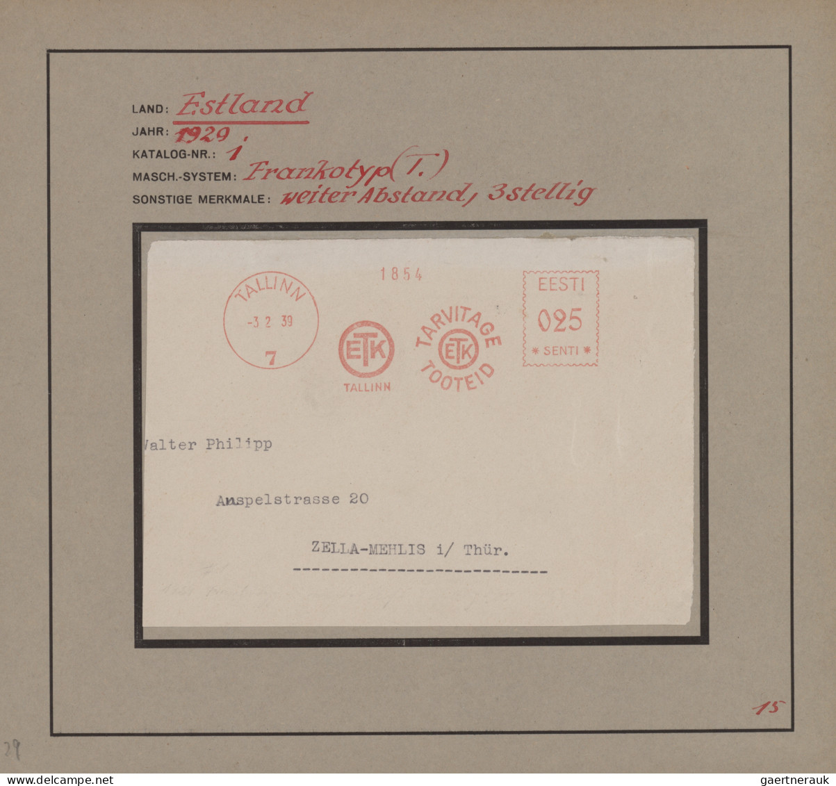 Thematics:  Postal Mecanization: 1923/1962, Meist 30er-Jahre, Interessante Parti - Post