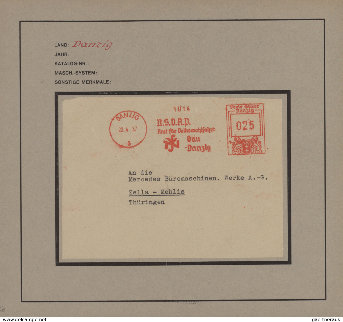 Thematics:  postal mecanization: 1923/1962, meist 30er-Jahre, interessante Parti