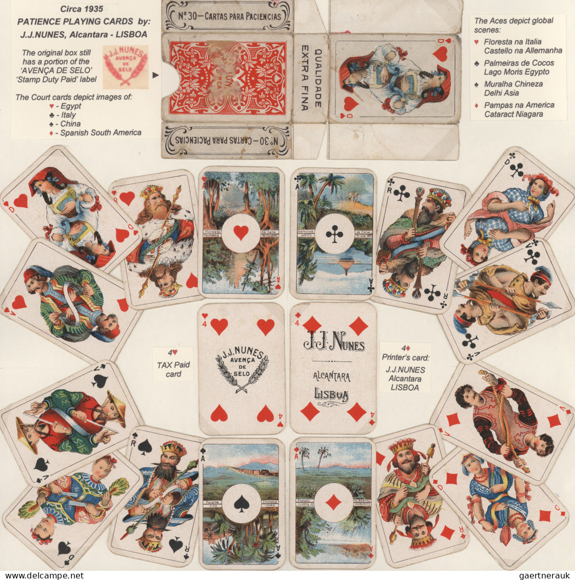 Thematics: games-skat: 1838/1935, Portugal "Playing Card Tax" (Cartas de Jogar),