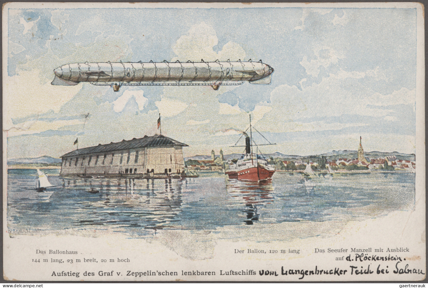 Thematics: Zeppelin: 1900/1940 (ca.), Meist Bis 1920, Vielseitige Sammlung Von 7 - Zeppelins