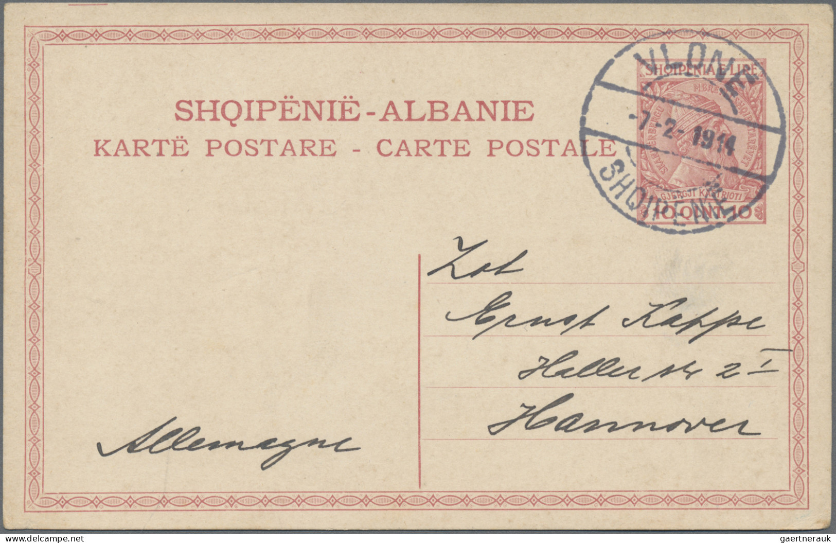 Albania - Postal Stationery: 1913, Postal Cards "Skanderberg", Lot Of Eight Card - Albanien