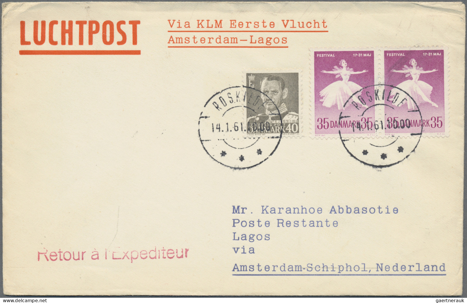 Denmark: 1936/1978, Assortment Of Apprx. 140 Airmail Covers/cards, Showing Espec - Autres & Non Classés