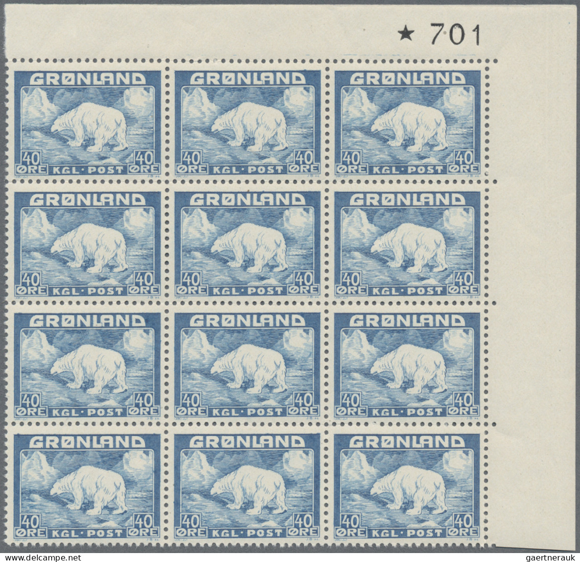 Greenland: 1938/1946 'King Christian & Icebear' Complete Set Of Nine Incl. 1946 - Briefe U. Dokumente