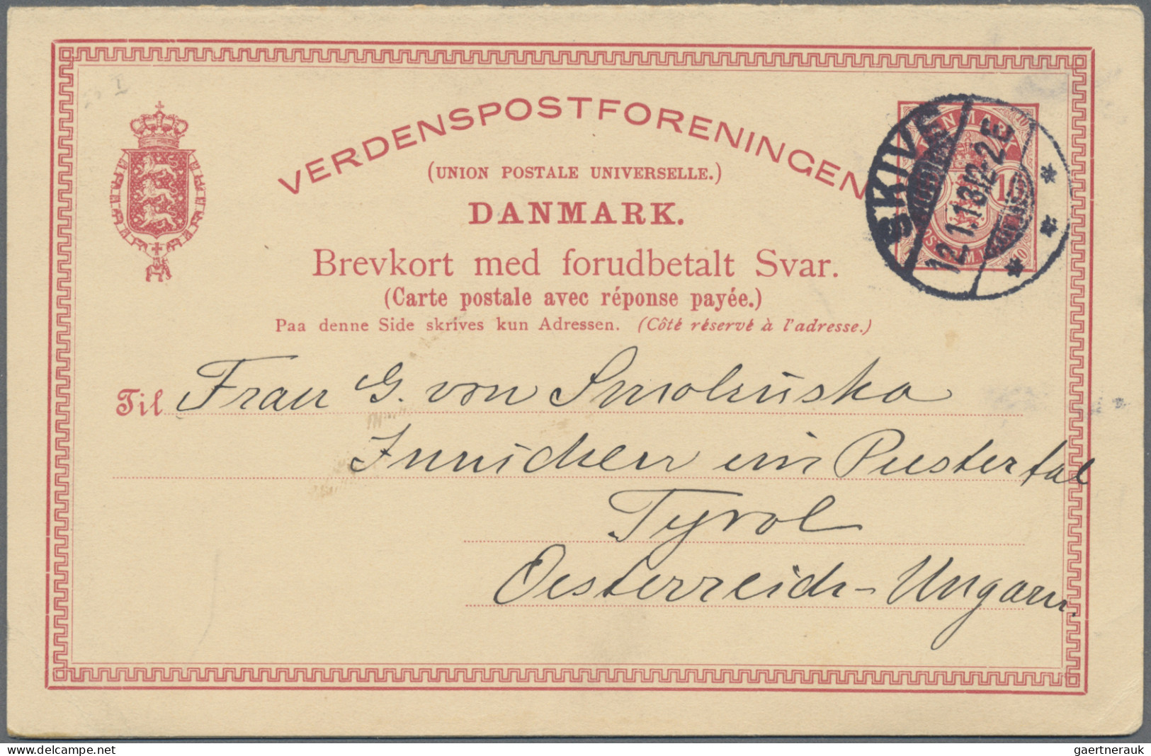 Denmark - Postal Stationery: 1879/1975, Lot Of 41 Used Stationeries Incl. Unseve - Entiers Postaux