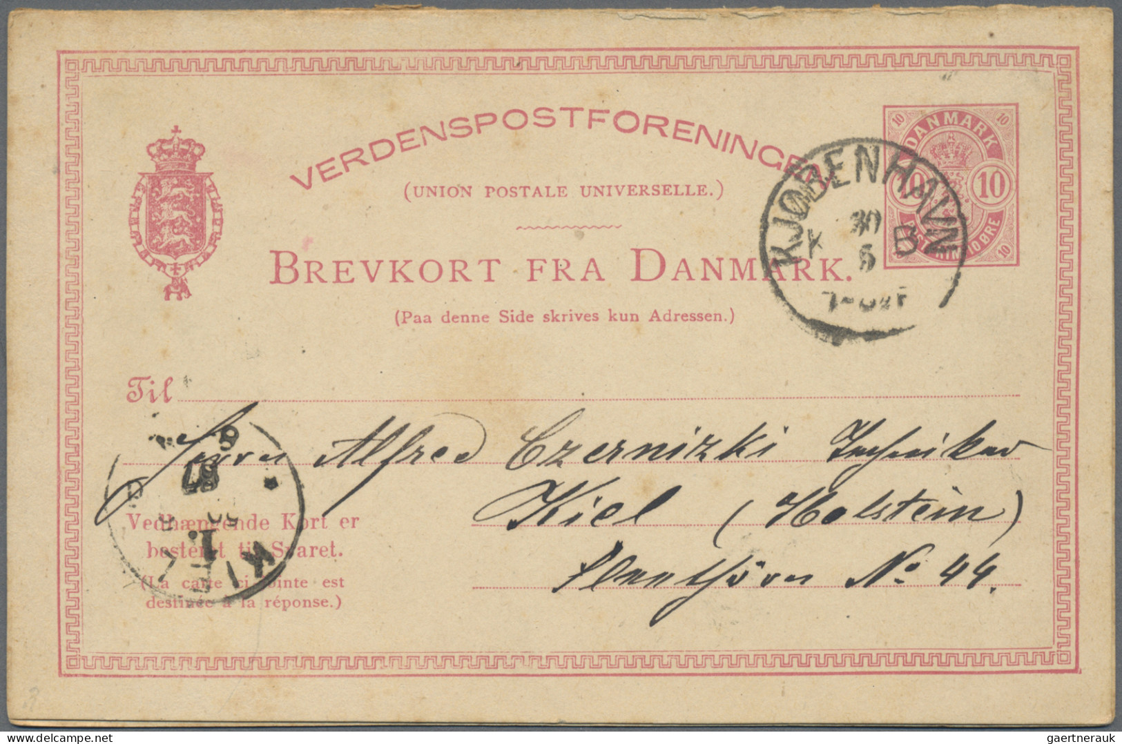 Denmark - Postal Stationery: 1880/1975 (ca.), Lot Of 41 Used Stationeries Incl. - Entiers Postaux