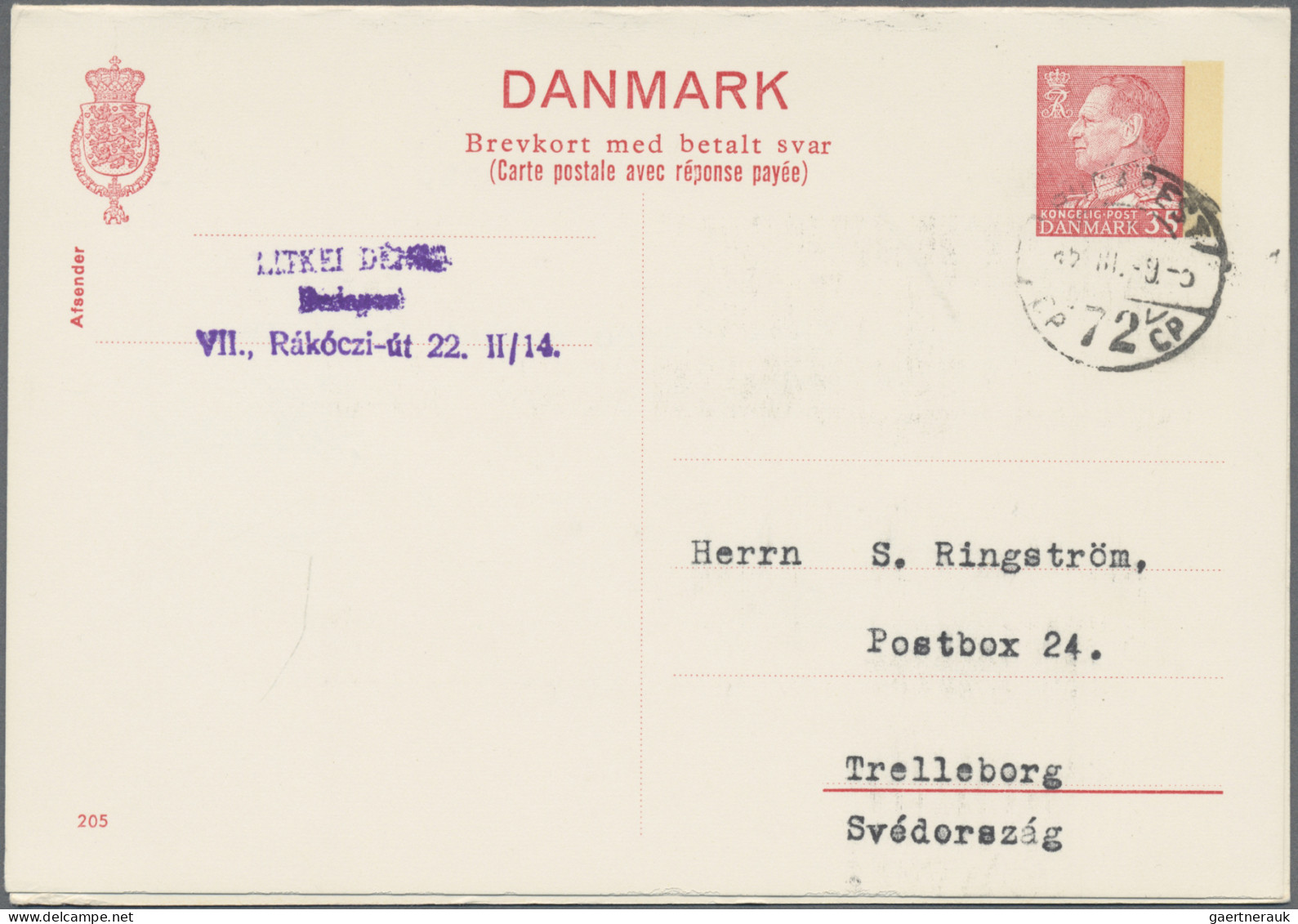 Denmark - postal stationery: 1888/1974, lot of 39 used stationeries incl. unseve