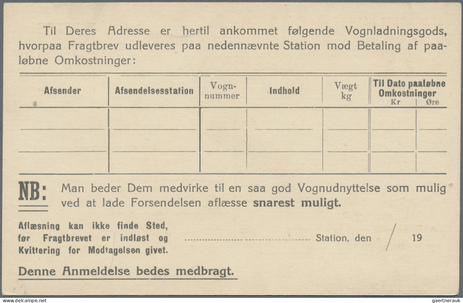 Denmark - Postal Stationery: 1920/1967 (ca.), Postal Cards Of National Railway, - Entiers Postaux