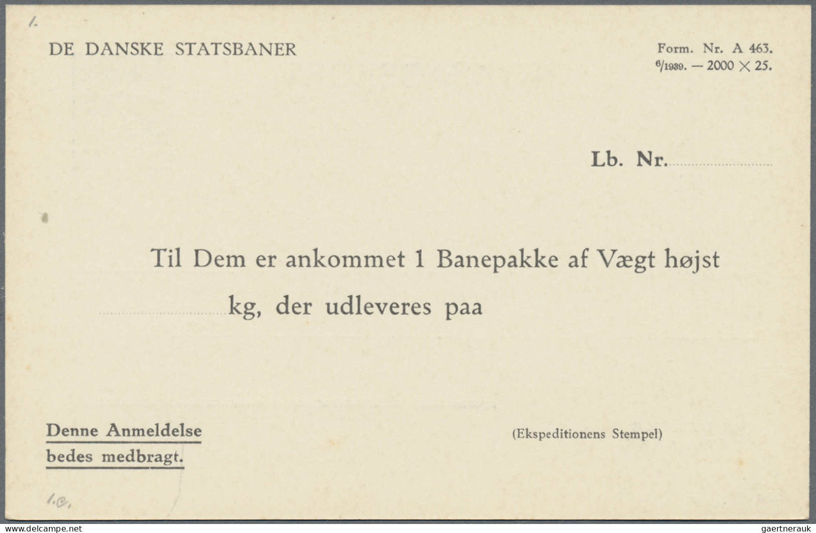 Denmark - Postal Stationery: 1938/1978 (ca.), Postal Cards Of National Railway, - Entiers Postaux