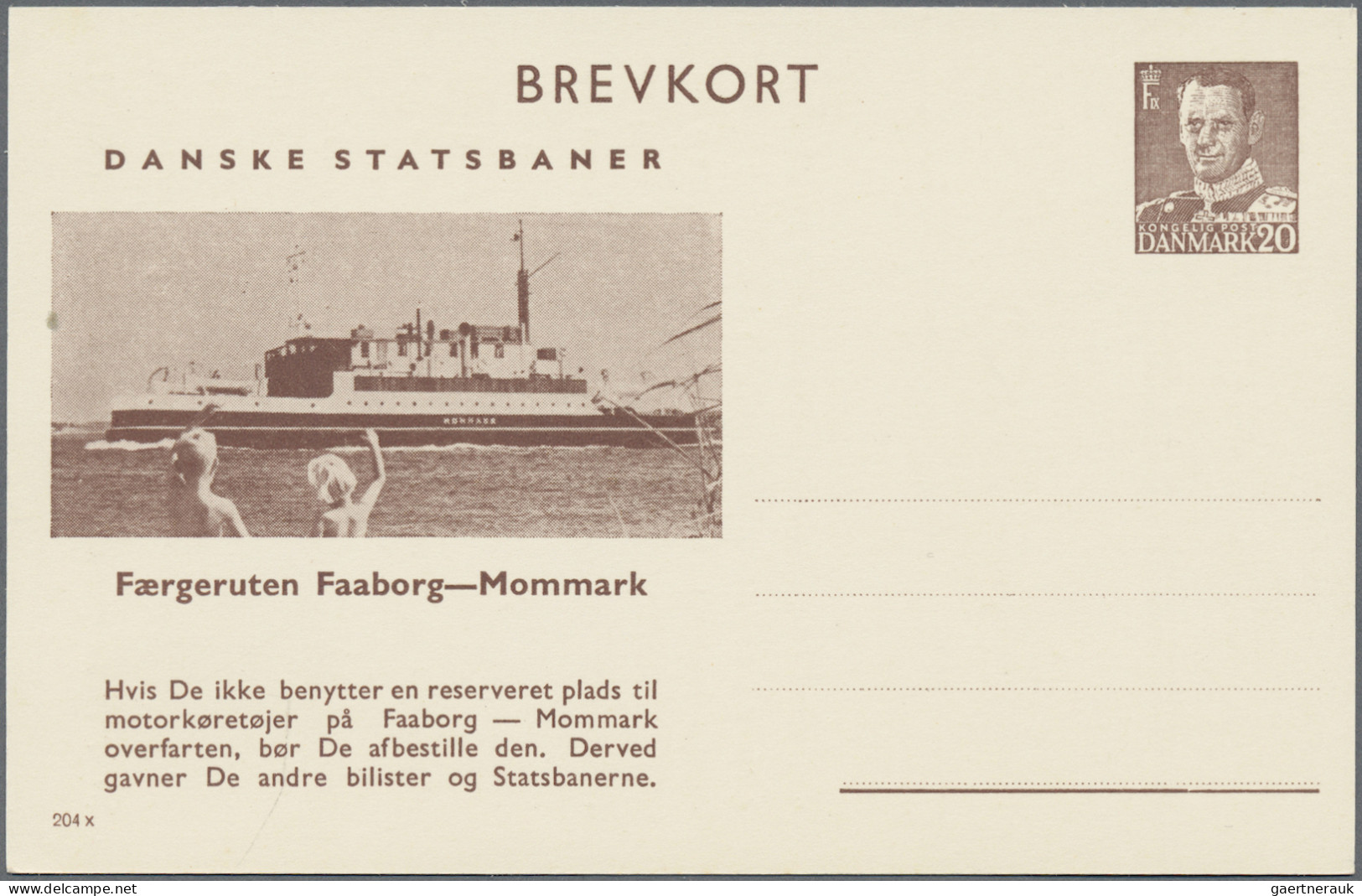 Denmark - Postal Stationery: 1938/1978 (ca.), Postal Cards Of National Railway, - Entiers Postaux