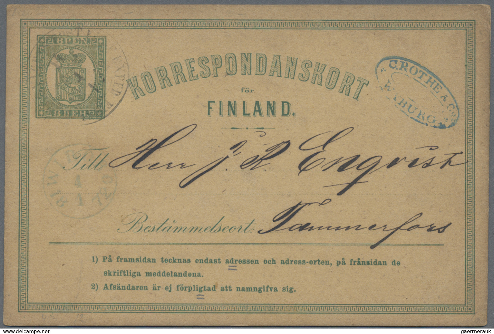 Finland - Postal stationery: 1872/1924, collection of 25 used stationeries (24 c