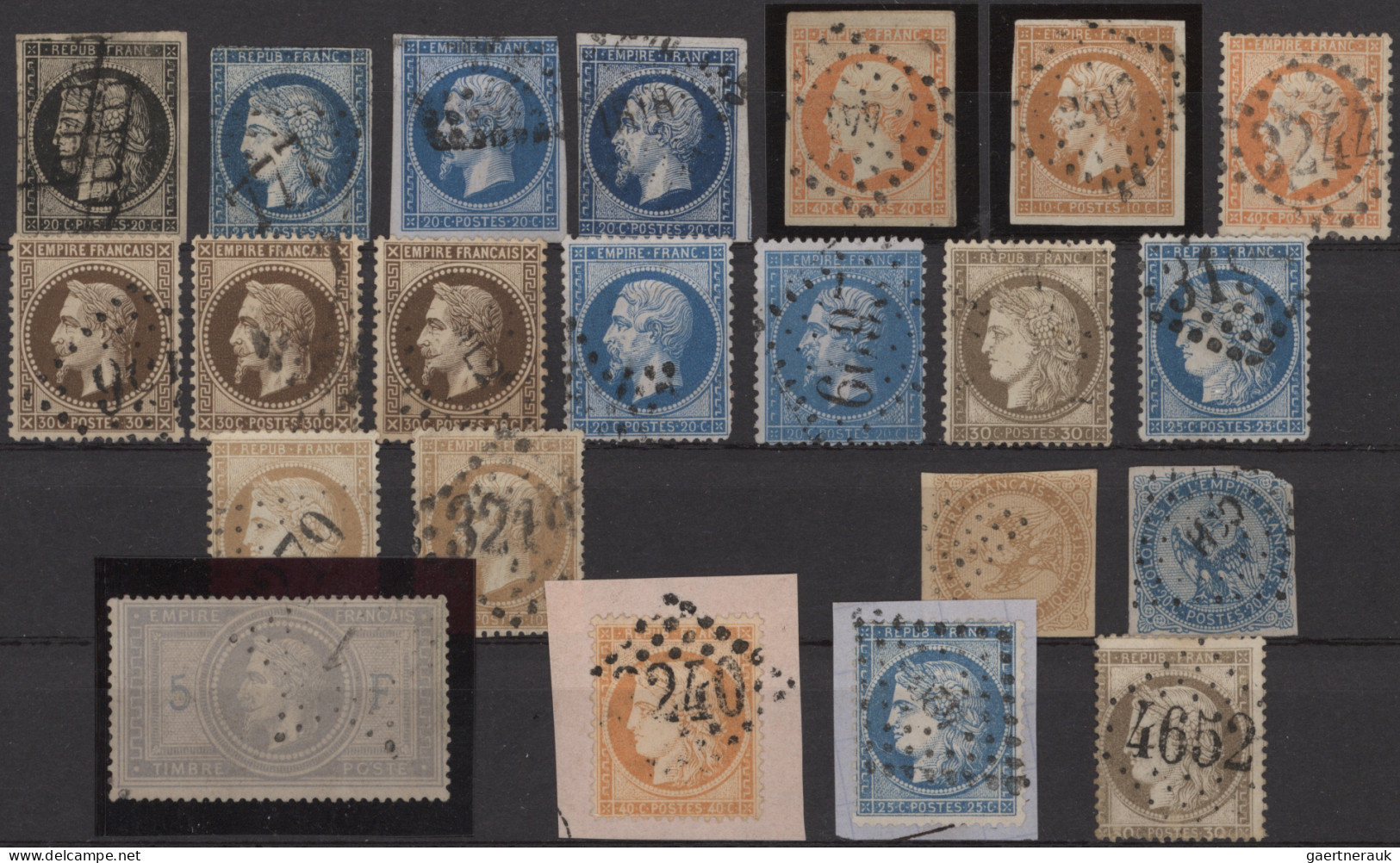 France: 1849/1960's: Hundreds Of Mint And Used Stamps On Stock Cards, With Some - Sammlungen