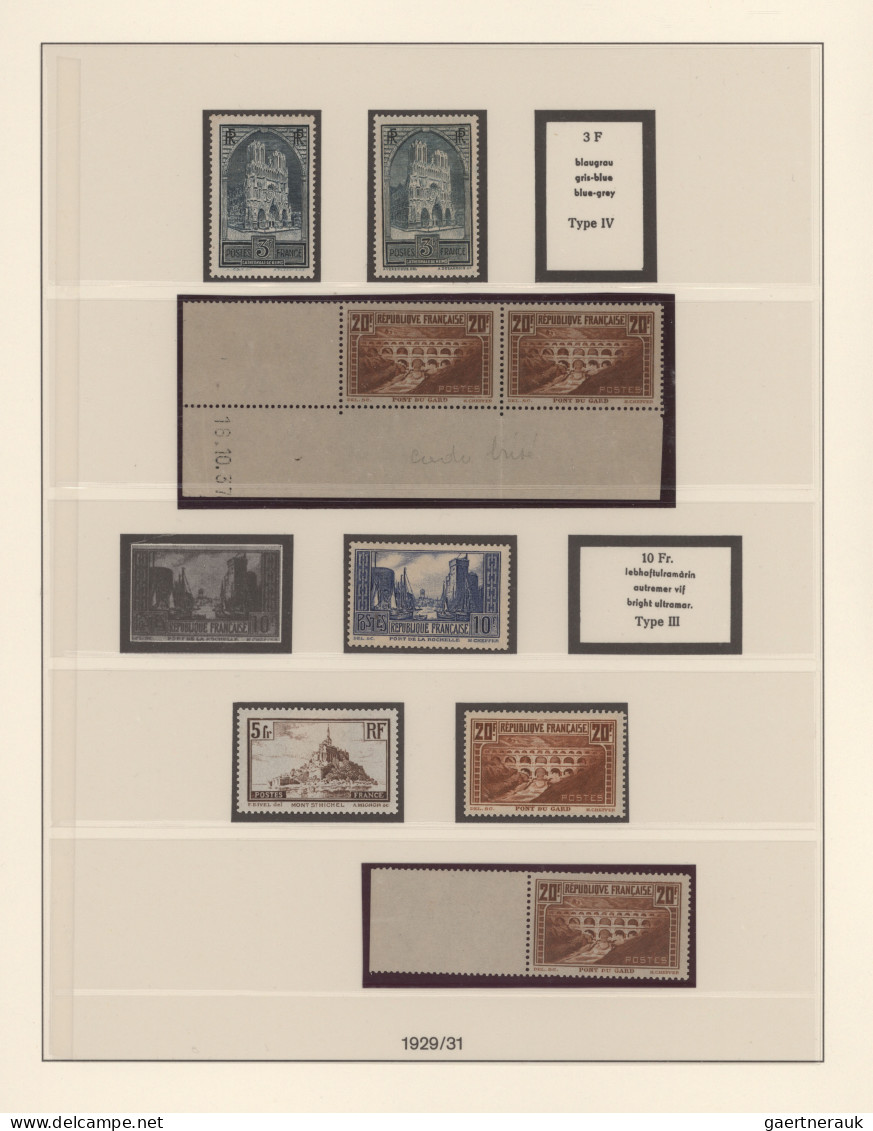 France: 1860/1945 (ca.), Mint Collection In Two Lindner Hingeless Albums, Slight - Collections