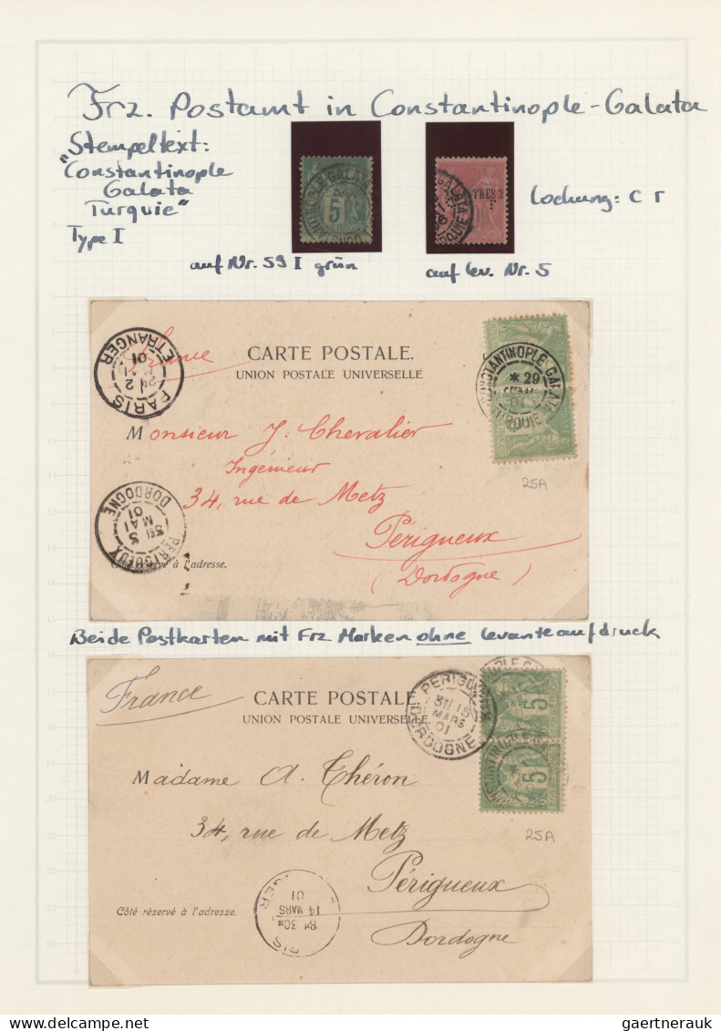 French Post Offices In The Levant: 1860/1910 (ca.), Collection Of Apprx. 50 Stam - Sonstige & Ohne Zuordnung