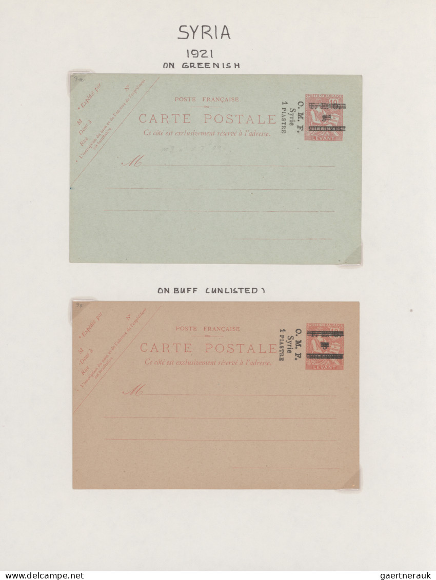 French Post Offices In The Levant: 1921/1938, French Levant Areas, Petty Collect - Other & Unclassified