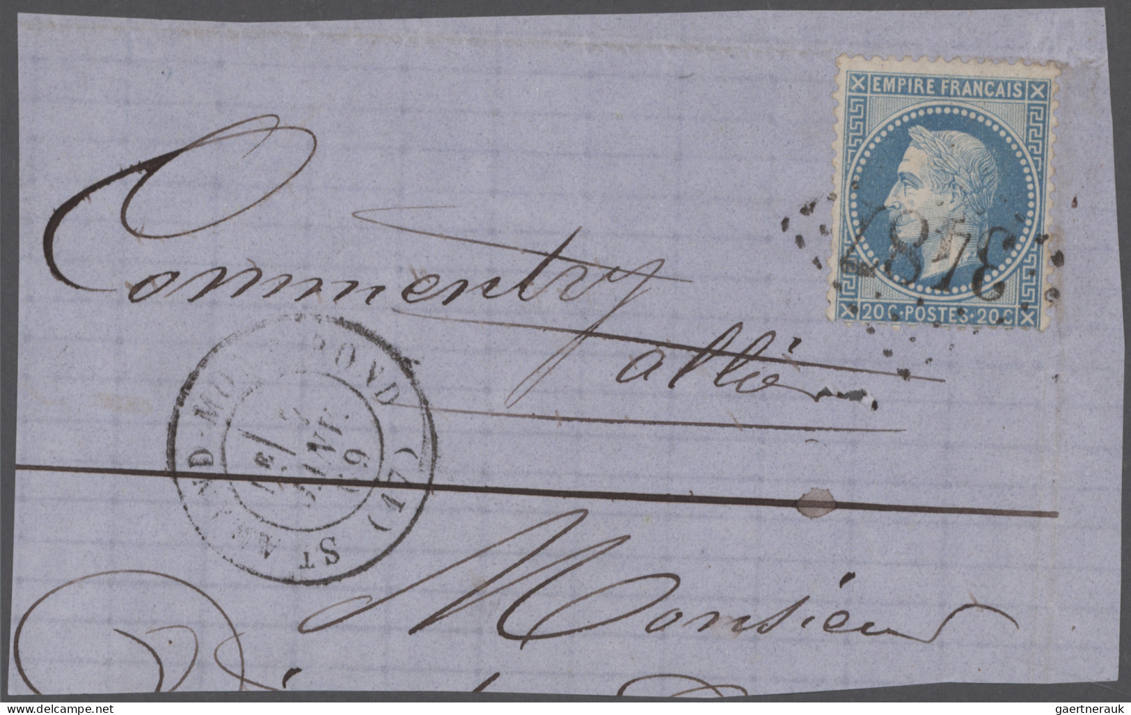 France - Post Marks: 1868/1871 (ca.), Much More Than 5000 Pieces Of Letters (inc - 1877-1920: Période Semi Moderne