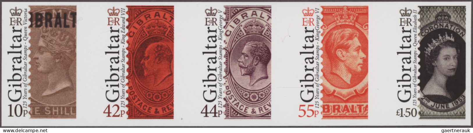 Gibraltar: 2001/2014. Collection Containing 1562 IMPERFORATE Stamps (inclusive S - Gibraltar