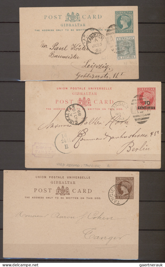Gibraltar - Postal Stationery: 1886/1914, British Mediterranean Gibraltar-Morocc - Gibraltar