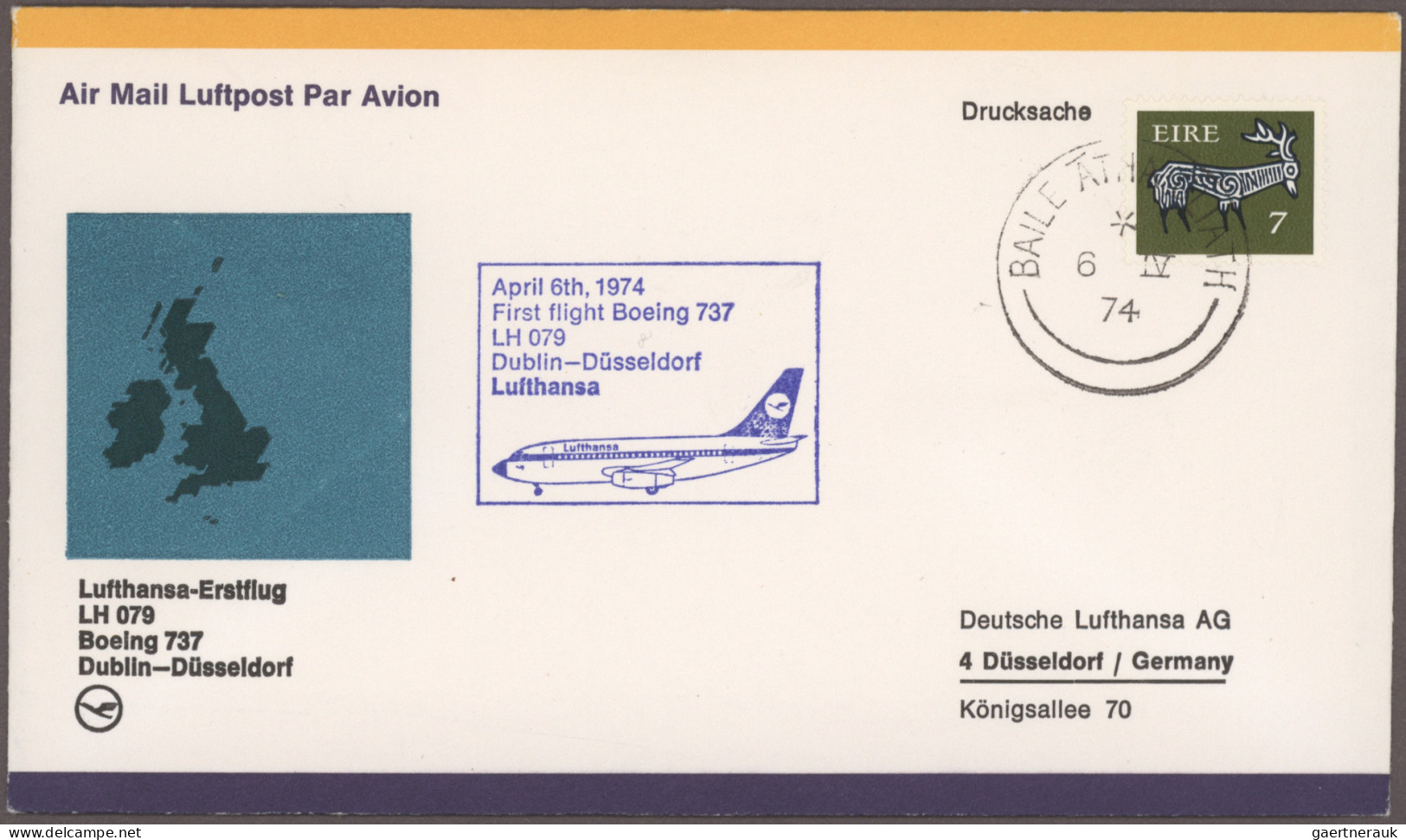 Ireland: 1956/2000's FIRST FLIGHTS: Collection Of 68 Covers Carried By First Fli - Briefe U. Dokumente