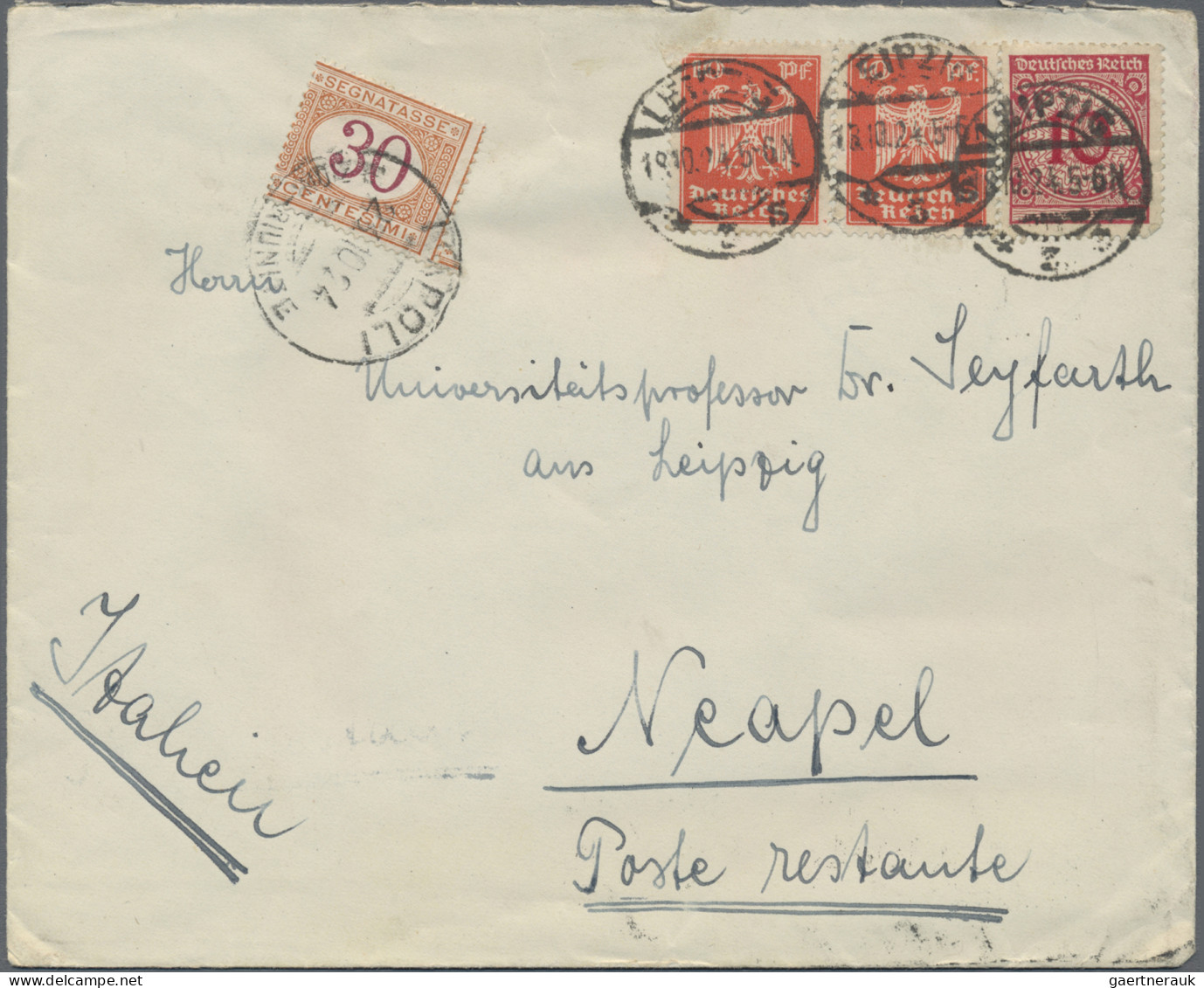 Italy: 1889/1947, Italy+some area, assortment of 35 covers/cards, comprising e.g