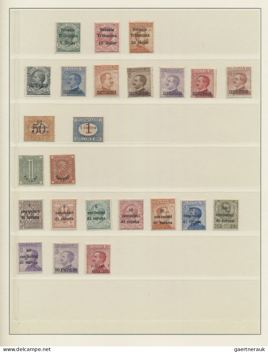 Italy: 1915/1945 (ca.), Italian Area, Mint Assortment On Stockpages Incl. Manzon - Collections