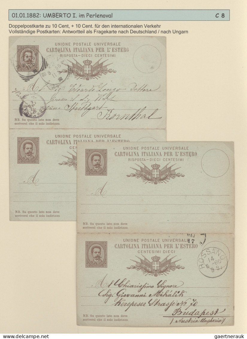 Italy - Postal Stationary: 1874/2000 (ca), Six Folders Postal Stationery Cards, - Stamped Stationery