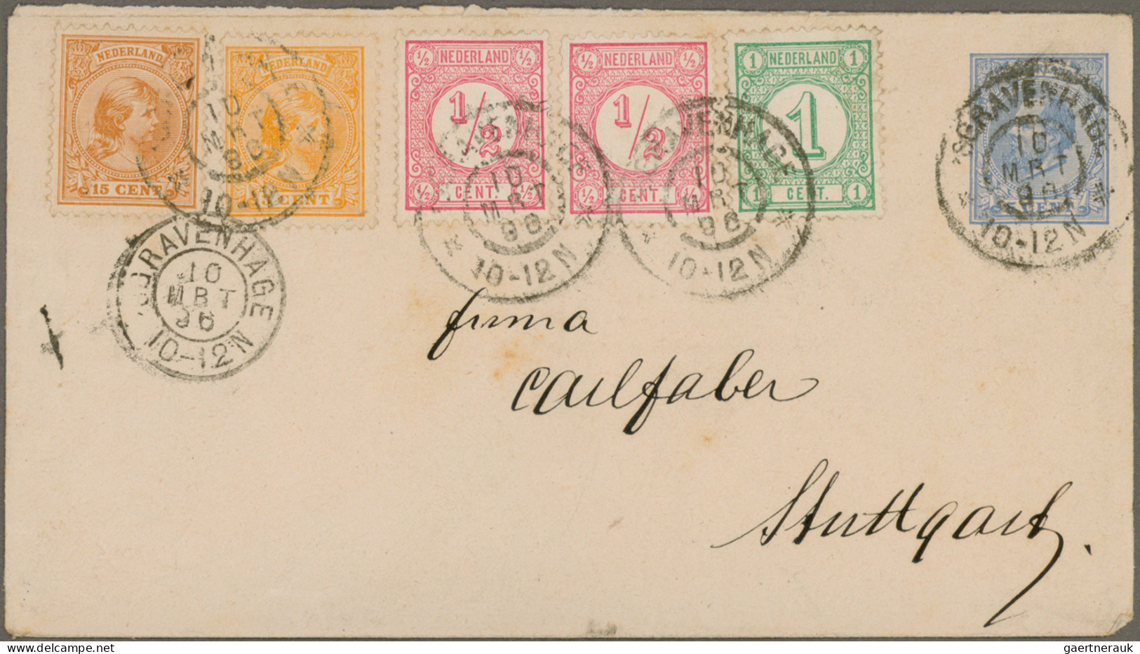 Netherlands: 1870/1910's Ca.: About 40 Postal Stationery Items, Covers And Postc - Cartas & Documentos