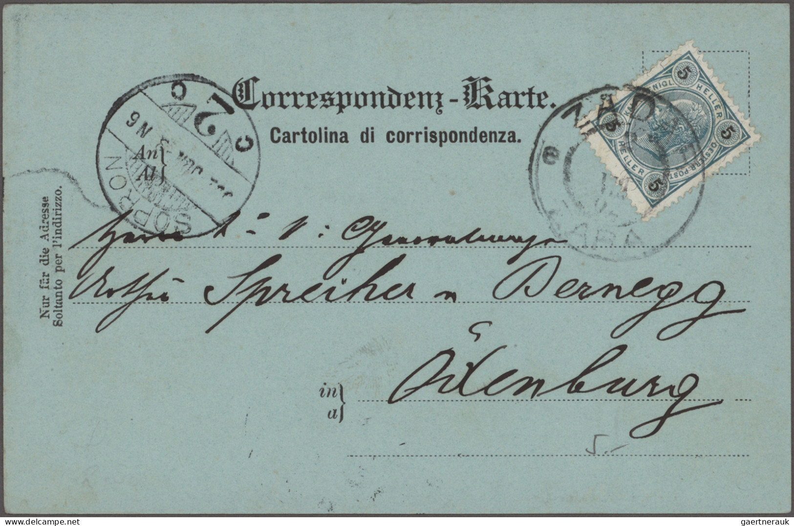 Österreich - Stempel: 1830/1915 (ca.), ehem. KuK-Gebiete Adria/Balkan, Sammlung