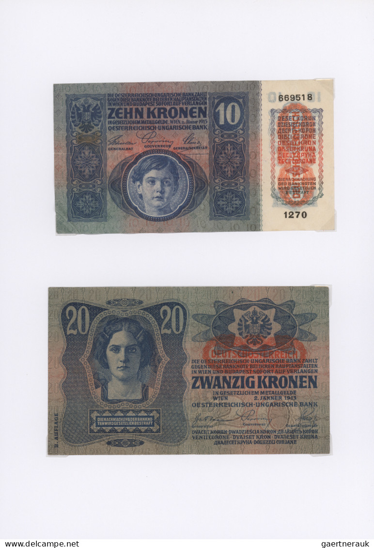 Österreich - Besonderheiten: BANKNOTEN UND NOTGELD 1919-1924 (ca), Saubere Samml - Other & Unclassified