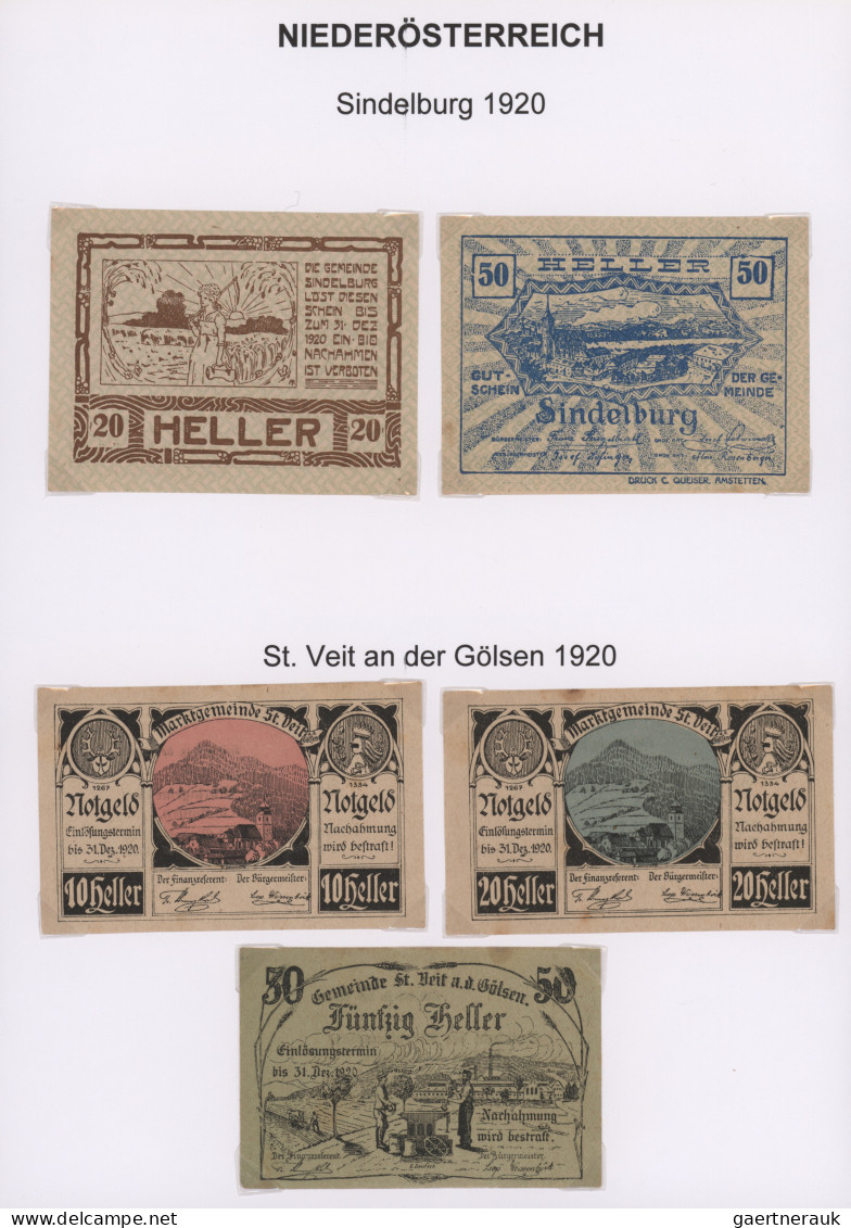 Österreich - Besonderheiten: BANKNOTEN UND NOTGELD 1919-1924 (ca), saubere Samml