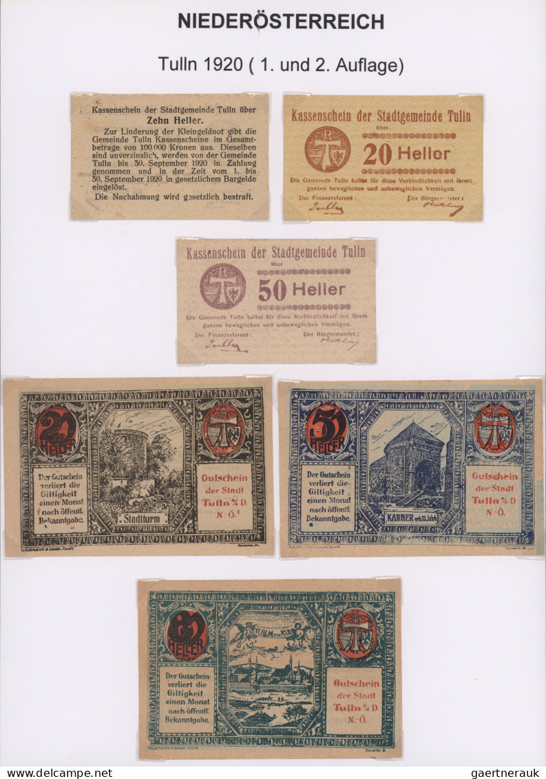 Österreich - Besonderheiten: BANKNOTEN UND NOTGELD 1919-1924 (ca), saubere Samml