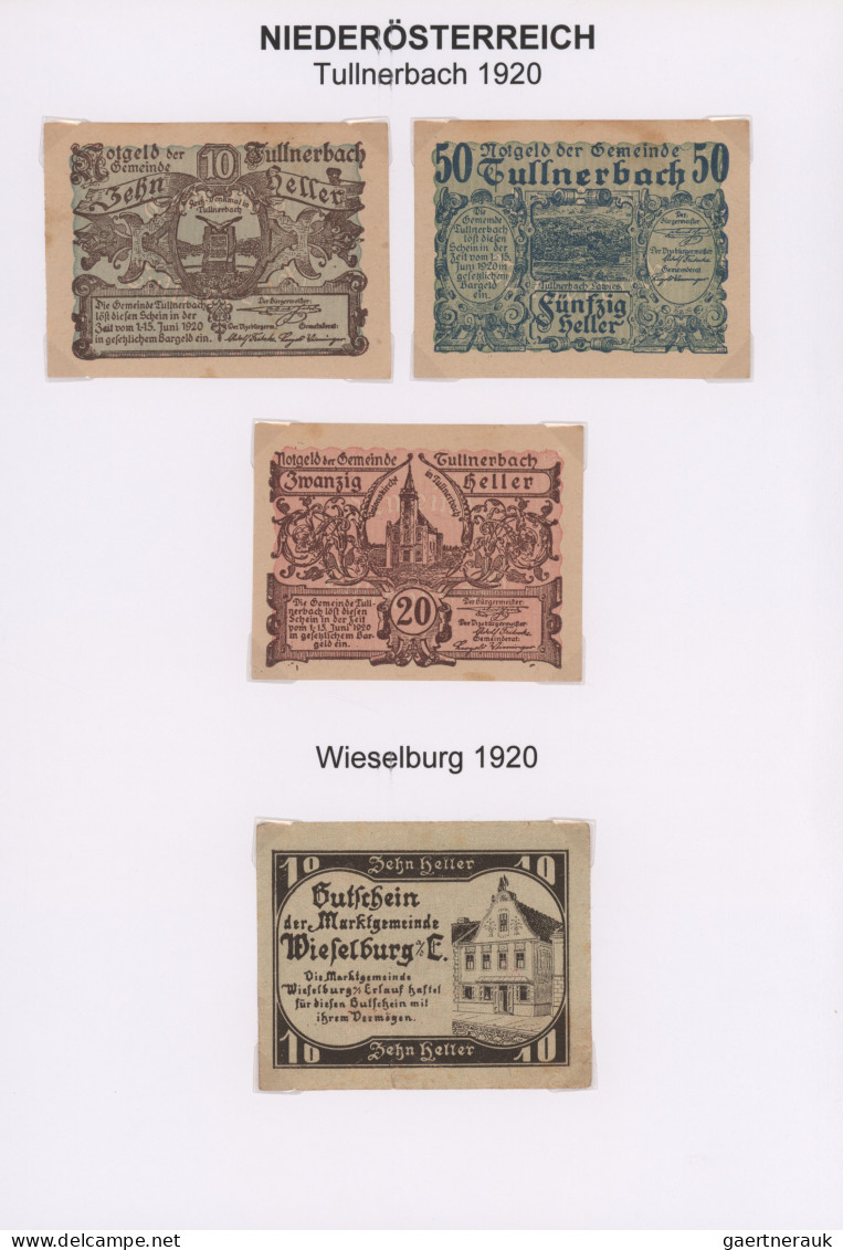Österreich - Besonderheiten: BANKNOTEN UND NOTGELD 1919-1924 (ca), saubere Samml