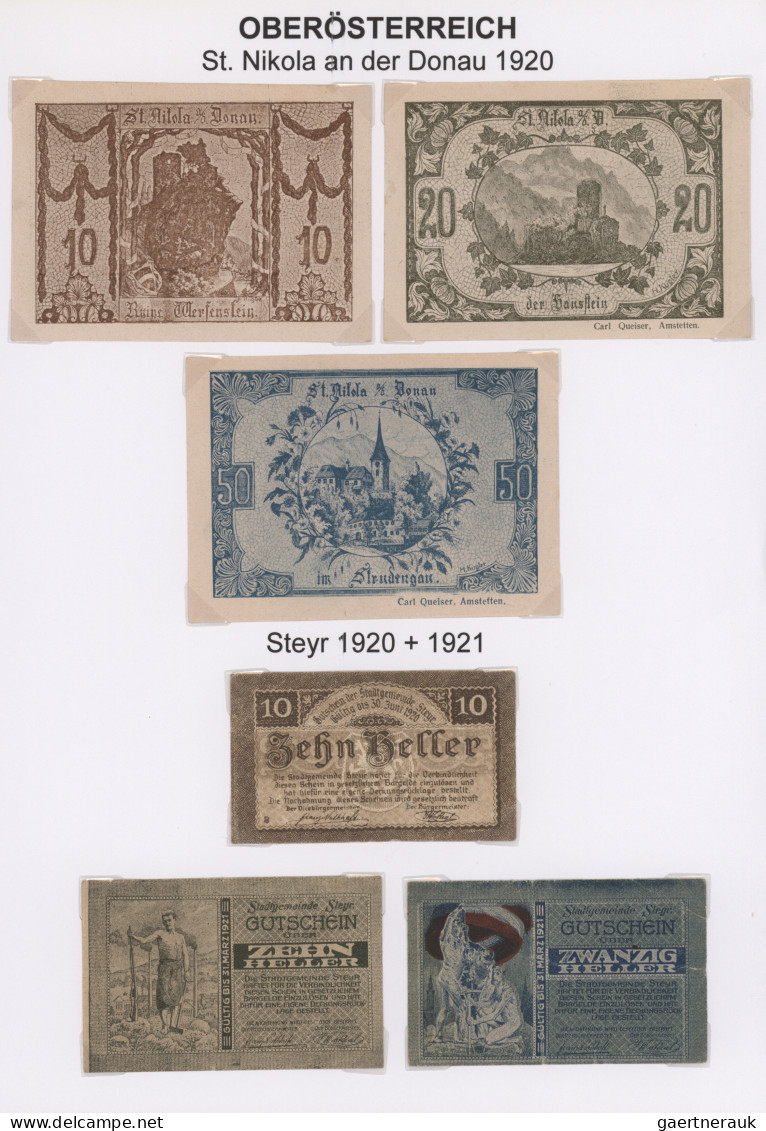 Österreich - Besonderheiten: BANKNOTEN UND NOTGELD 1919-1924 (ca), saubere Samml