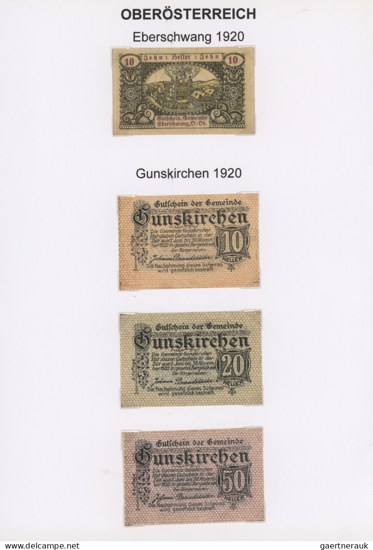 Österreich - Besonderheiten: BANKNOTEN UND NOTGELD 1919-1924 (ca), saubere Samml