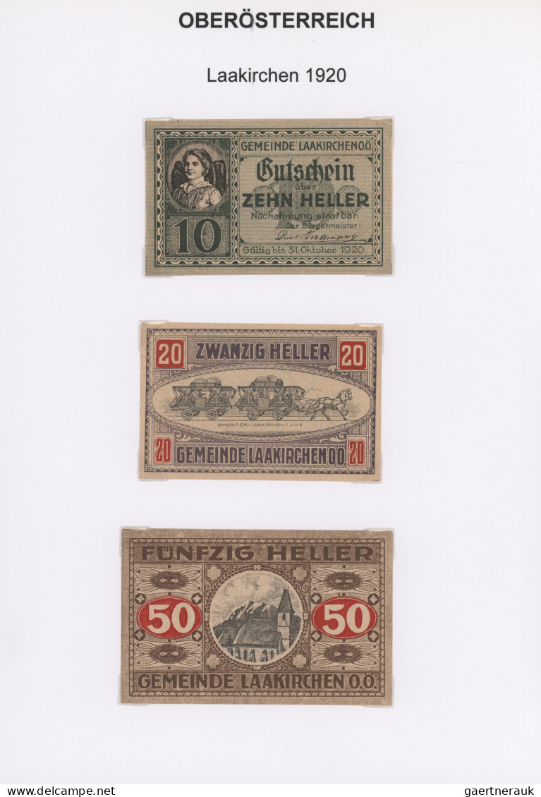 Österreich - Besonderheiten: BANKNOTEN UND NOTGELD 1919-1924 (ca), saubere Samml