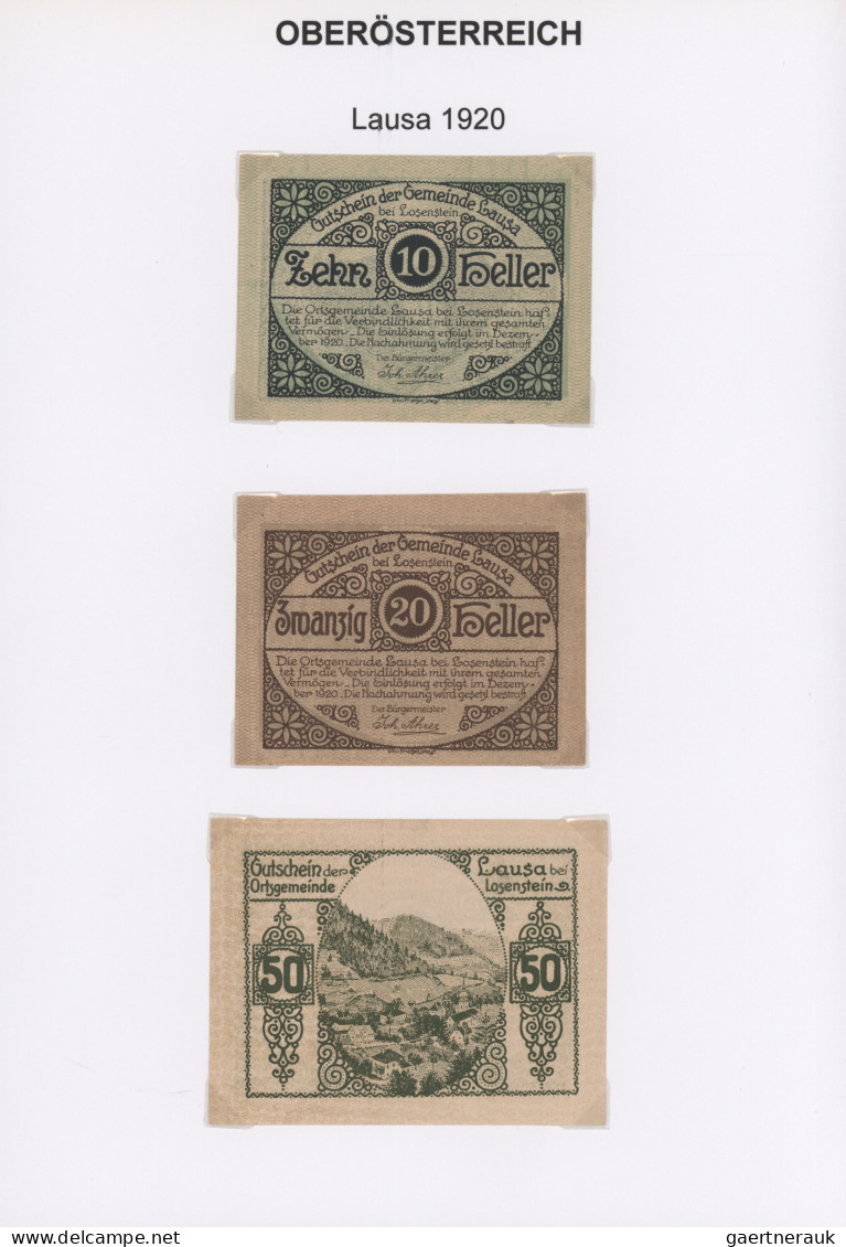 Österreich - Besonderheiten: BANKNOTEN UND NOTGELD 1919-1924 (ca), saubere Samml