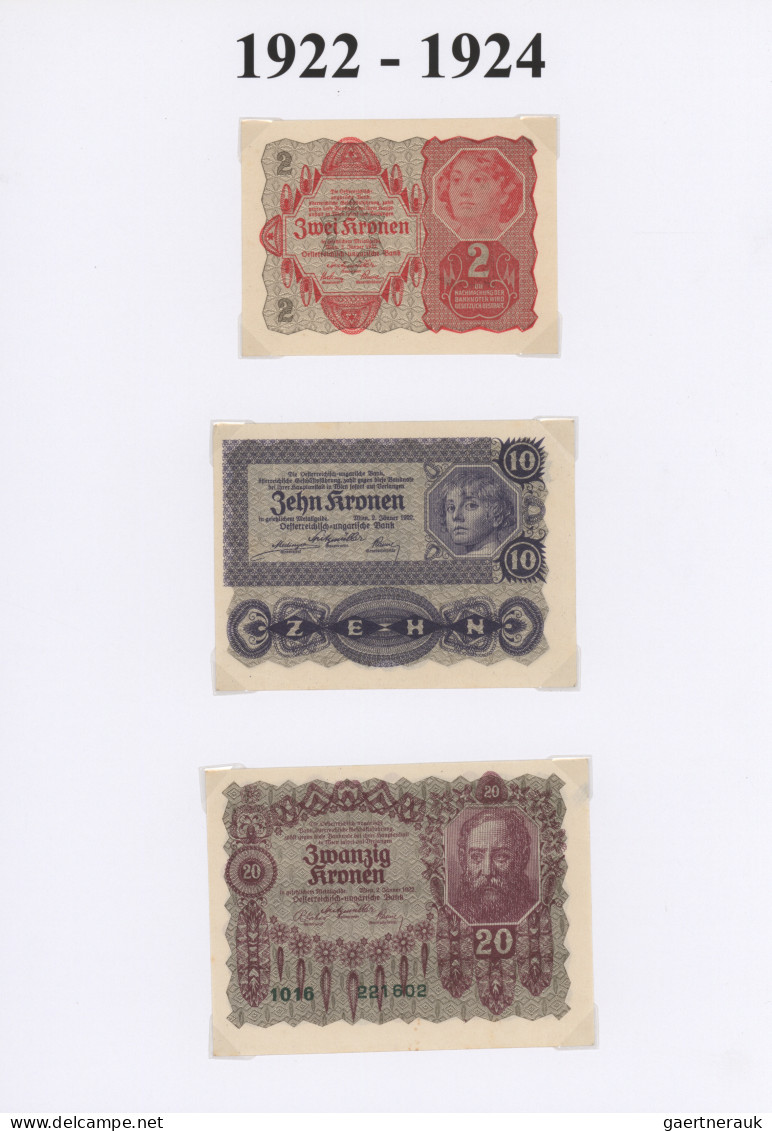 Österreich - Besonderheiten: BANKNOTEN UND NOTGELD 1919-1924 (ca), saubere Samml