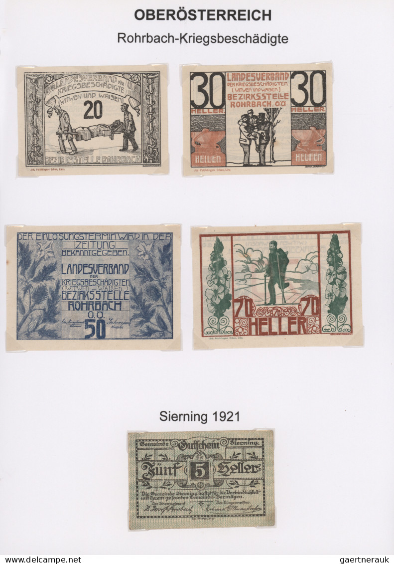 Österreich - Besonderheiten: BANKNOTEN UND NOTGELD 1919-1924 (ca), saubere Samml