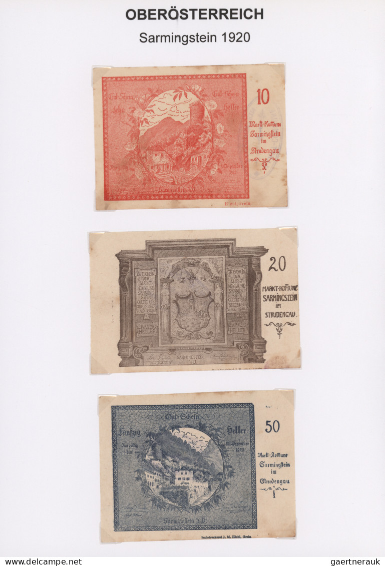 Österreich - Besonderheiten: BANKNOTEN UND NOTGELD 1919-1924 (ca), saubere Samml