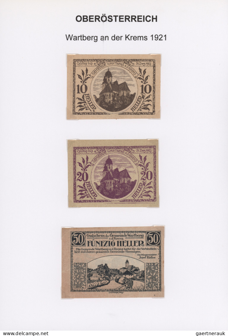 Österreich - Besonderheiten: BANKNOTEN UND NOTGELD 1919-1924 (ca), saubere Samml