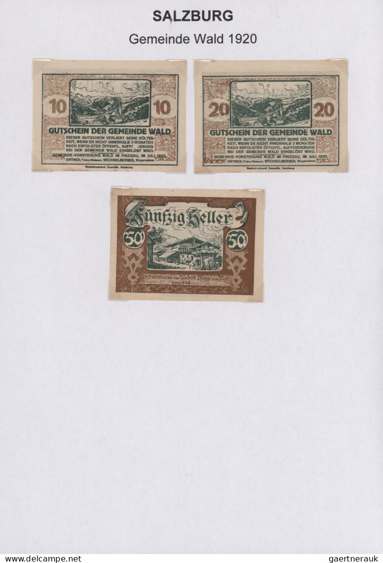 Österreich - Besonderheiten: BANKNOTEN UND NOTGELD 1919-1924 (ca), saubere Samml