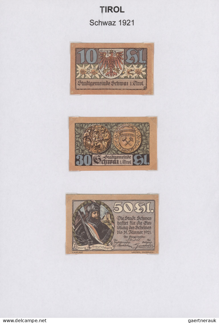 Österreich - Besonderheiten: BANKNOTEN UND NOTGELD 1919-1924 (ca), saubere Samml