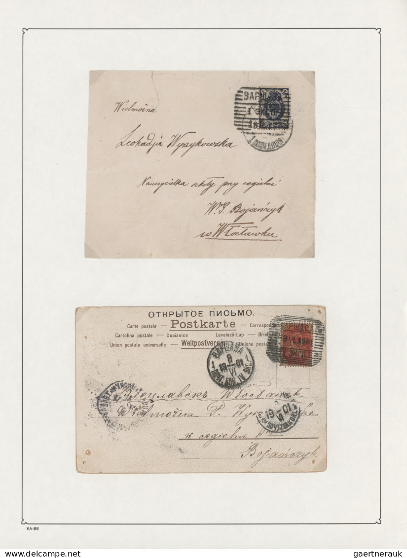 Poland - Russian Period: 1880/1910 (ca.), collection of apprx. 80 pieces and 43