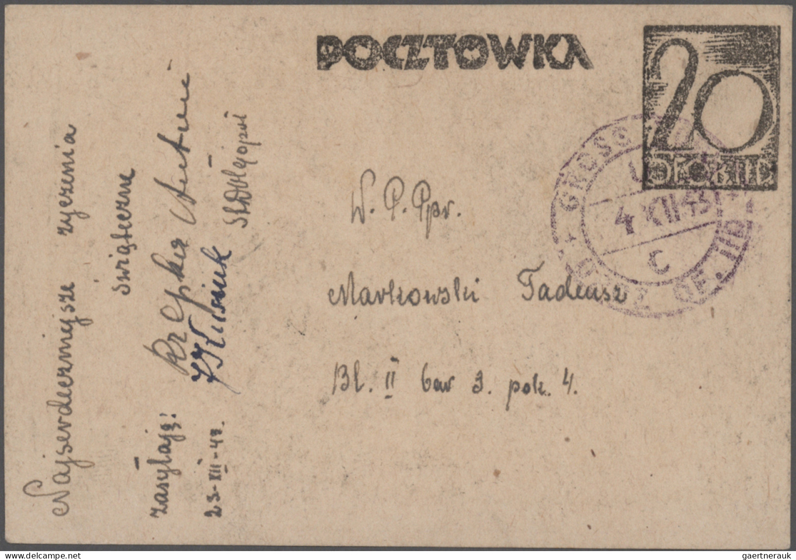 Poland: 1916/1945, Collection Of 63 Covers/cards, Comprising German Occupation W - Briefe U. Dokumente